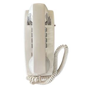 Cortelco ITT White Vintage Touch Tone Wall Phone *Not Tested*